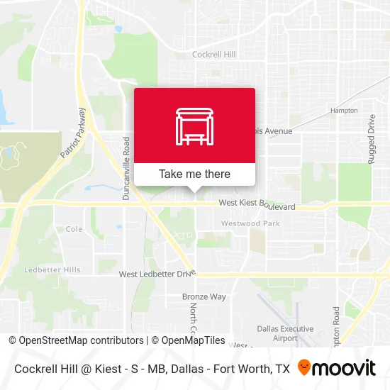 Cockrell Hill @ Kiest - S - MB map