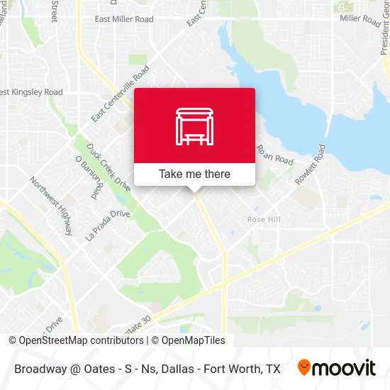 Broadway @ Oates - S - Ns map