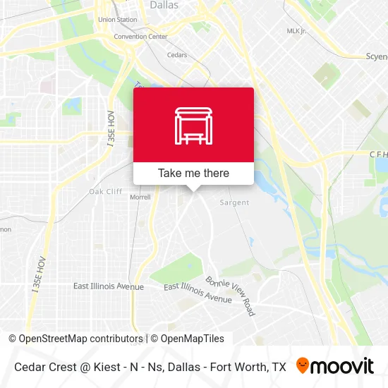 Cedar Crest @ Kiest - N - Ns map