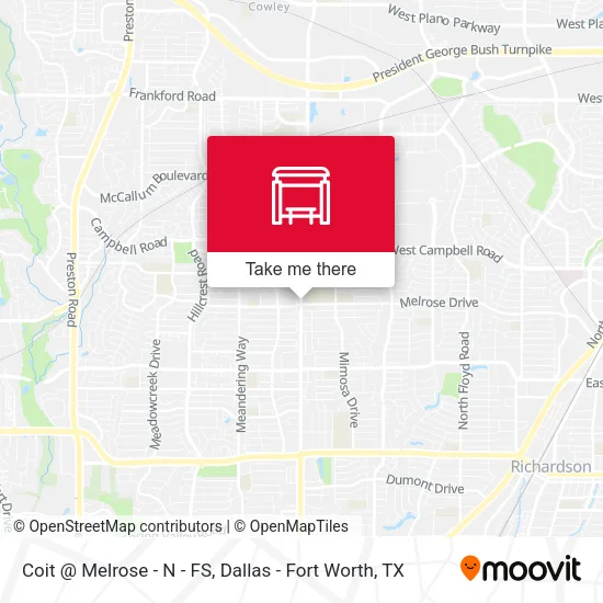 Coit @ Melrose - N - FS map