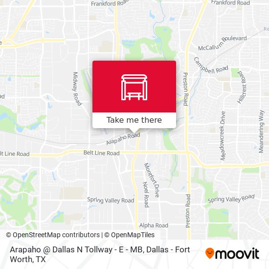 Arapaho @ Dallas N Tollway - E - MB map