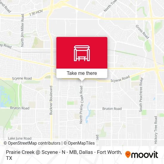 Prairie Creek @ Scyene - N - MB map