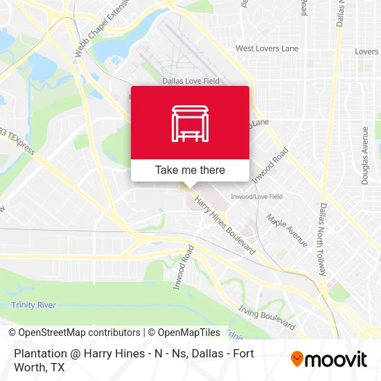 Plantation @ Harry Hines - N - Ns map