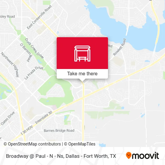 Broadway @ Paul - N - Ns map