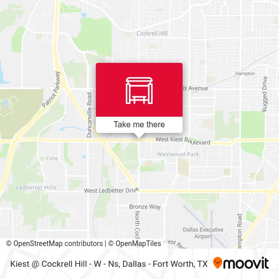 Kiest @ Cockrell Hill - W - Ns map