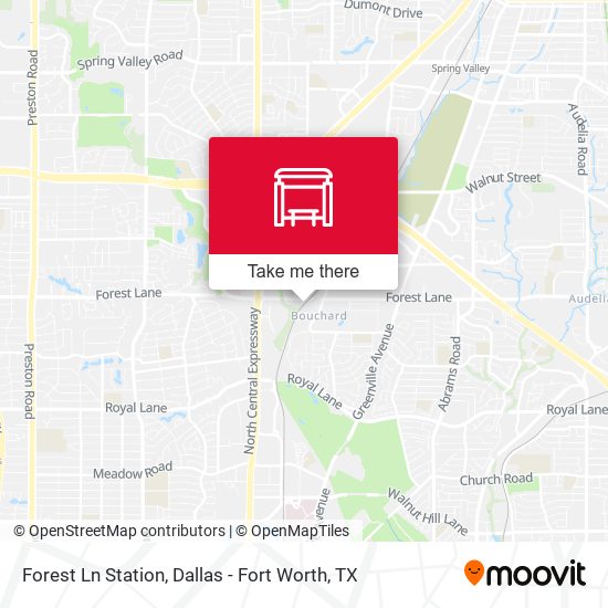 Forest Ln Station map