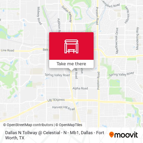 Mapa de Dallas N Tollway @ Celestial - N - Mb1