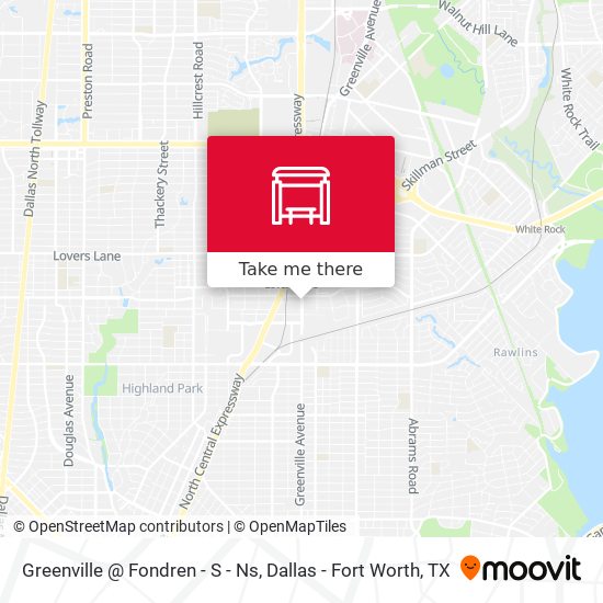 Greenville @ Fondren - S - Ns map