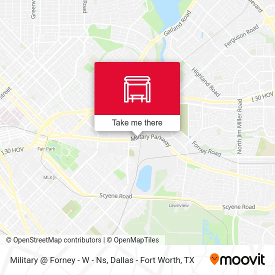 Military @ Forney - W - Ns map