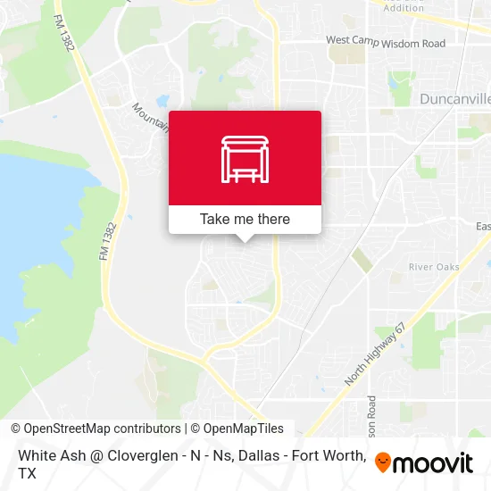 White Ash @ Cloverglen - N - Ns map