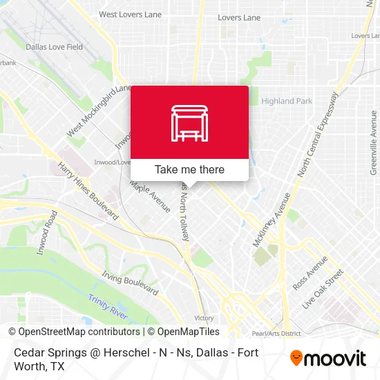 Cedar Springs @ Herschel - N - Ns map