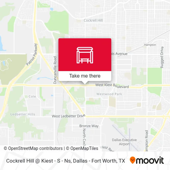 Cockrell Hill @ Kiest - S - Ns map