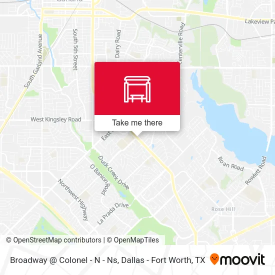 Broadway @ Colonel - N - Ns map