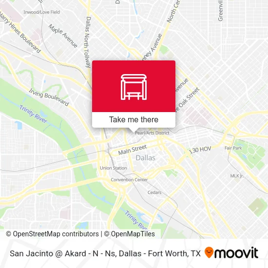 San Jacinto @ Akard - N - Ns map