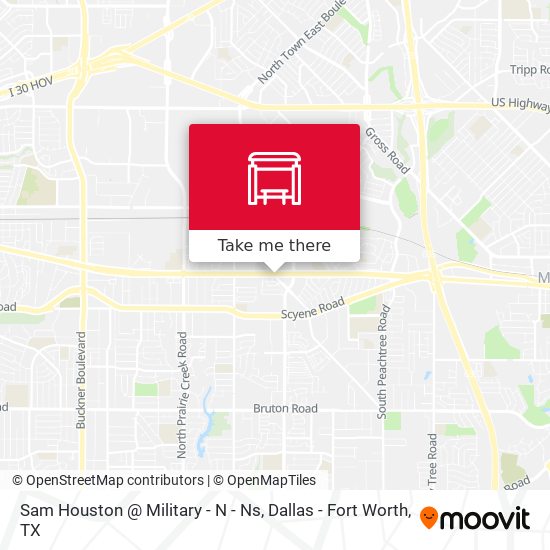 Sam Houston @ Military - N - Ns map