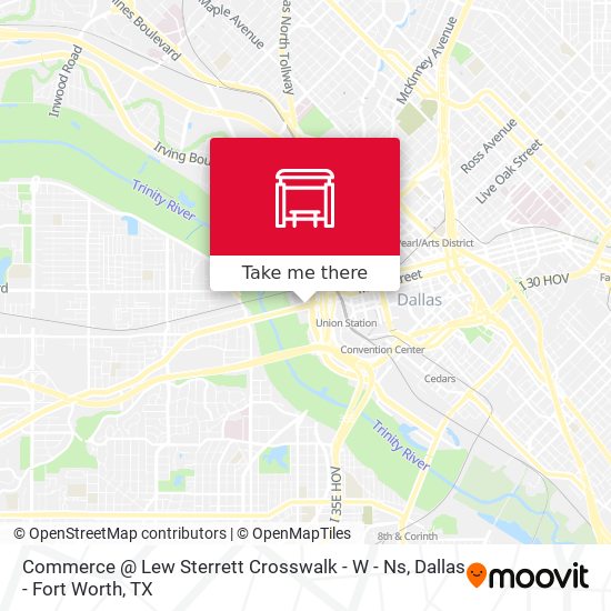 Mapa de Commerce @ Lew Sterrett Crosswalk - W - Ns