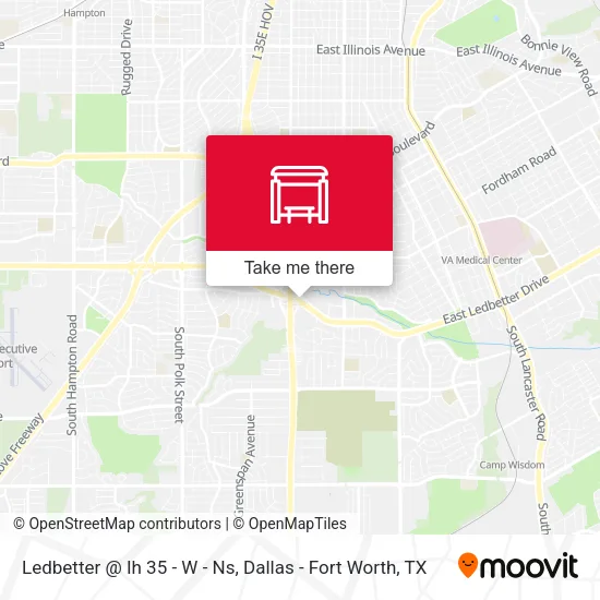 Ledbetter @ Ih 35 - W - Ns map