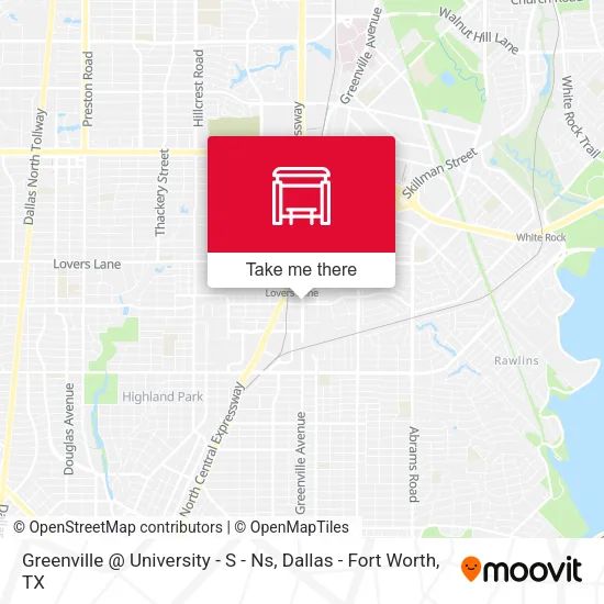 Greenville @ University - S - Ns map