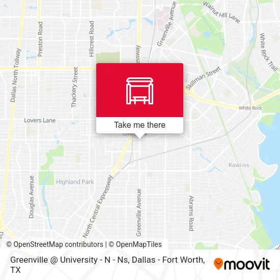 Greenville @ University - N - Ns map