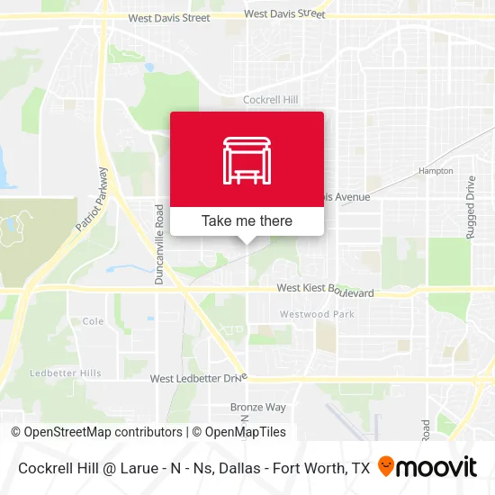 Cockrell Hill @ Larue - N - Ns map