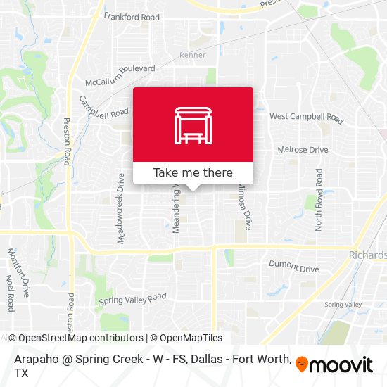 Arapaho @ Spring Creek - W - FS map