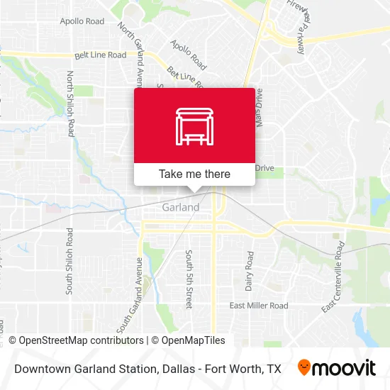 Downtown Garland Station map