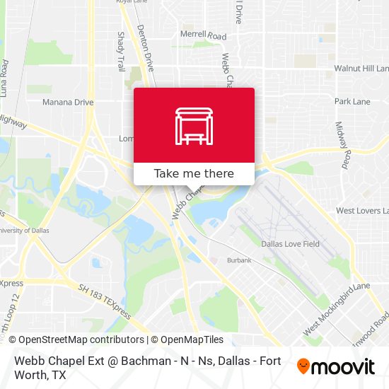 Webb Chapel Ext @ Bachman - N - Ns map