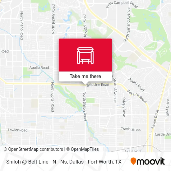 Shiloh @ Belt Line - N - Ns map