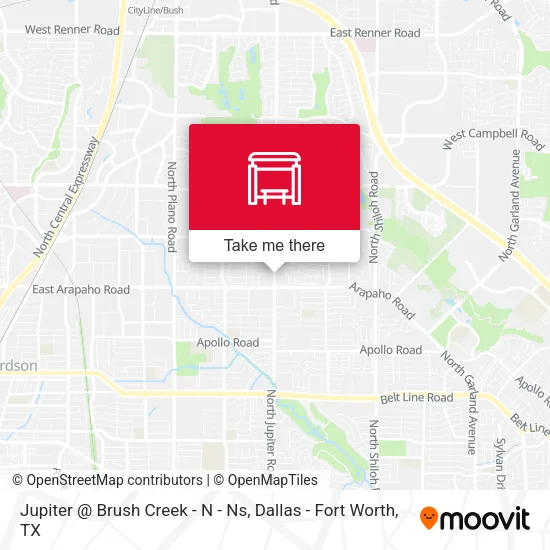 Jupiter @ Brush Creek - N - Ns map