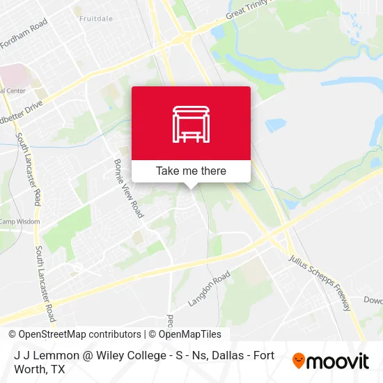 J J Lemmon @ Wiley College - S - Ns map