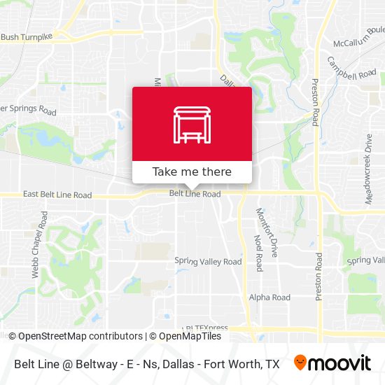 Belt Line @ Beltway - E - Ns map