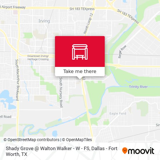 Shady Grove @ Walton Walker - W - FS map