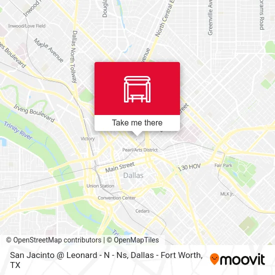 San Jacinto @ Leonard - N - Ns map
