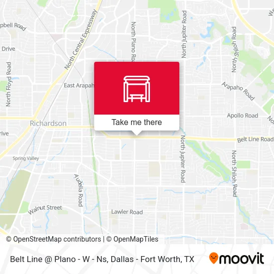 Belt Line @ Plano - W - Ns map