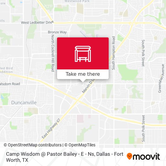 Camp Wisdom @ Pastor Bailey - E - Ns map