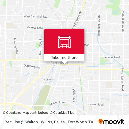 Belt Line @ Walton - W - Ns map