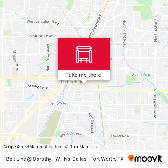 Belt Line @ Dorothy - W - Ns map