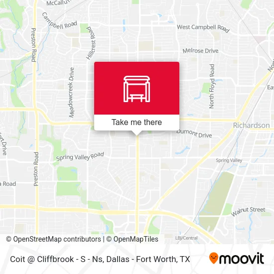 Coit @ Cliffbrook - S - Ns map
