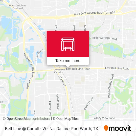 Belt Line @ Carroll - W - Ns map