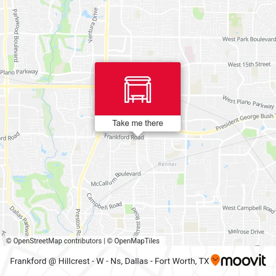 Frankford @ Hillcrest - W - Ns map