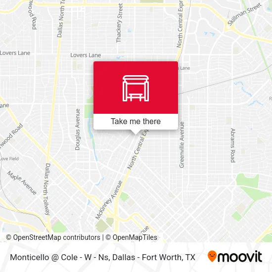 Monticello @ Cole - W - Ns map