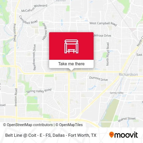 Belt Line @ Coit - E - FS map