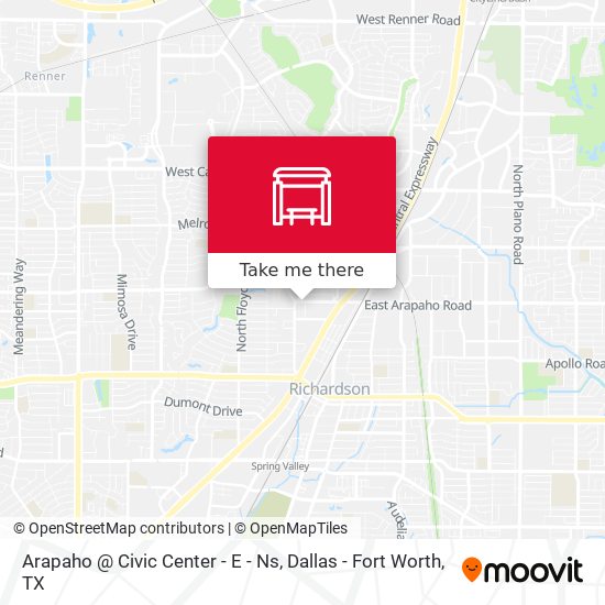 Arapaho @ Civic Center - E - Ns map