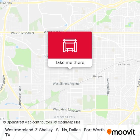 Westmoreland @ Shelley - S - Ns map