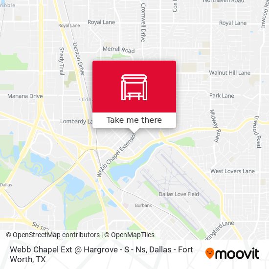 Webb Chapel Ext @ Hargrove - S - Ns map