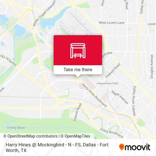Harry Hines @ Mockingbird - N - FS map