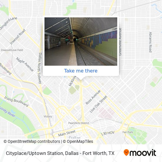 Cityplace/Uptown Station map