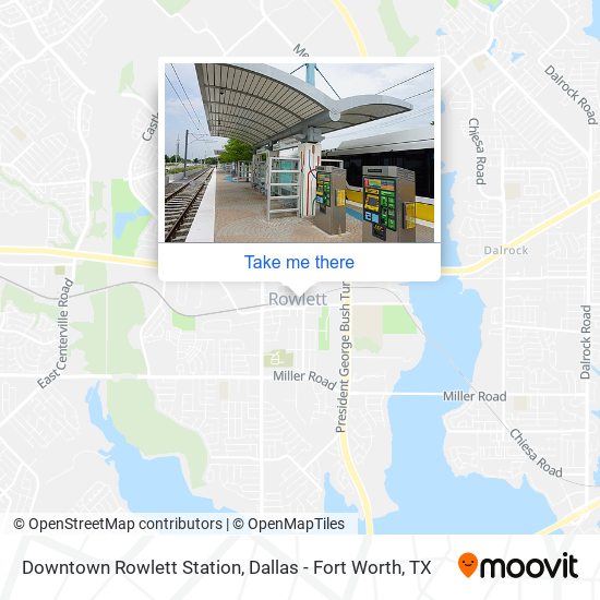 Mapa de Downtown Rowlett Station