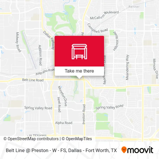 Belt Line @ Preston - W - FS map