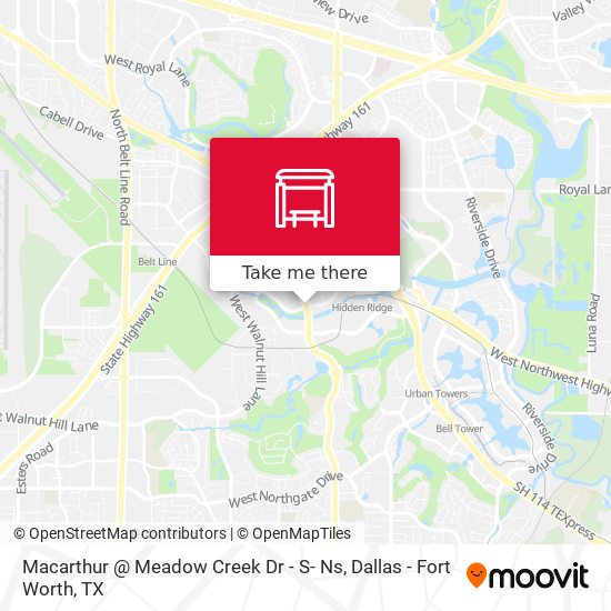 Macarthur @ Meadow Creek Dr - S- Ns map